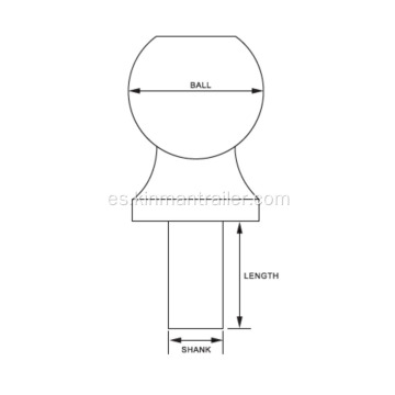 Bola de enganche de remolque de 2 pulgadas para ATV